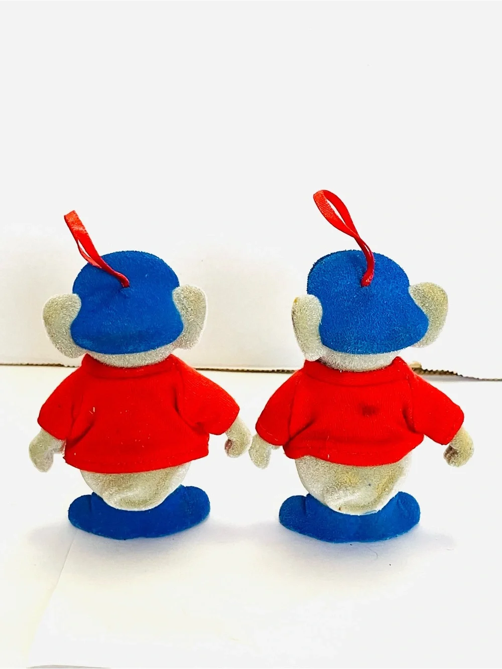 Disney 1990 Rescuers Down Under Bernard Flocked Ornaments Set Of  Read